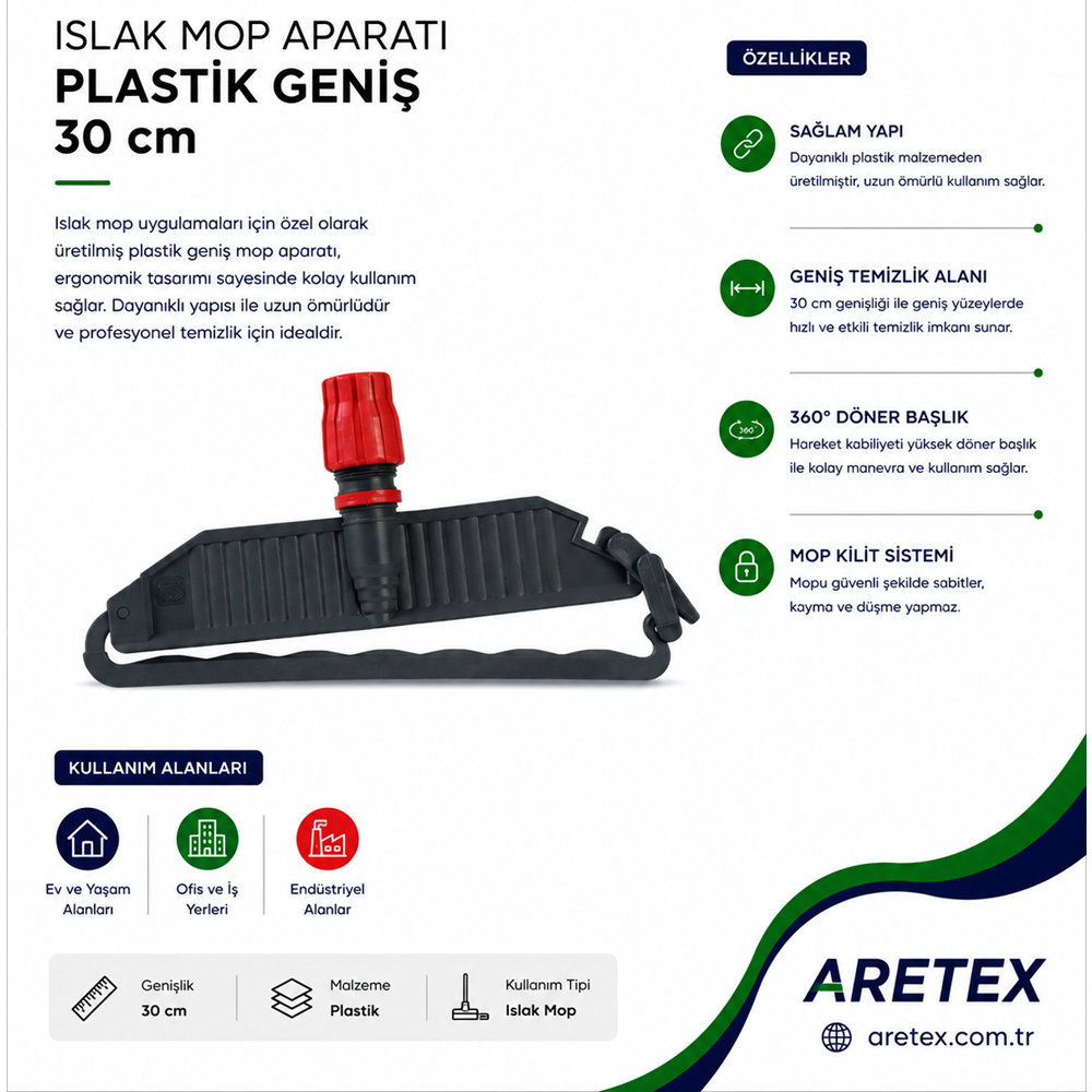 Islak Mop Aparatı Plastik Geniş 30 Cm