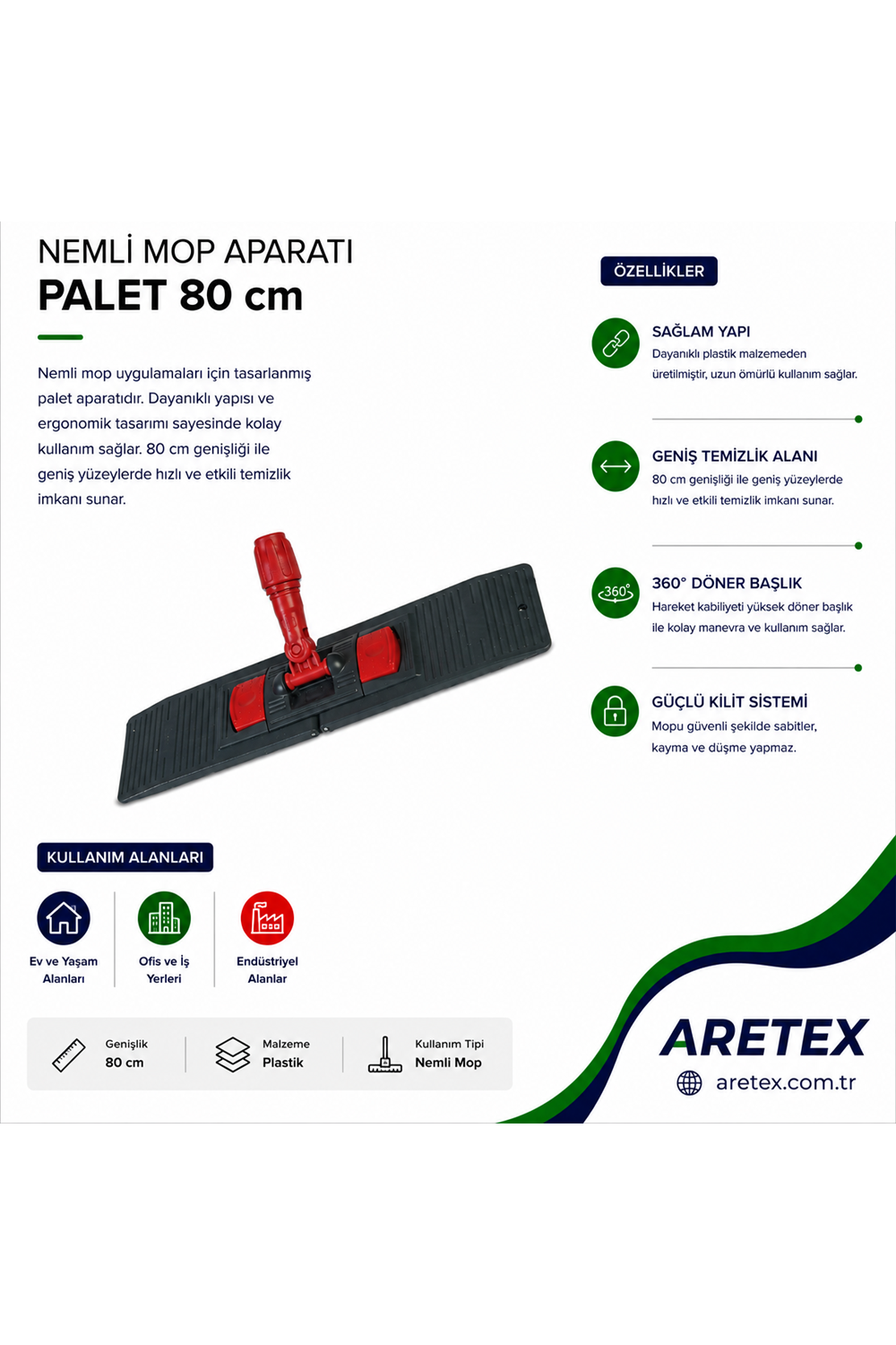 Nemli Mop Aparatı Palet 80 Cm