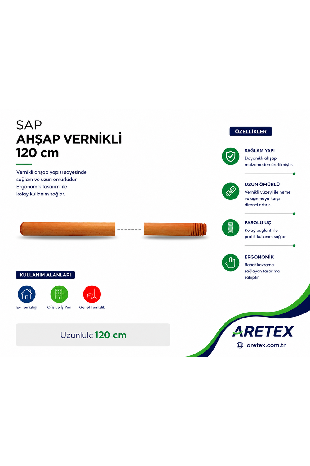 Sap Ahşap 120 Cm