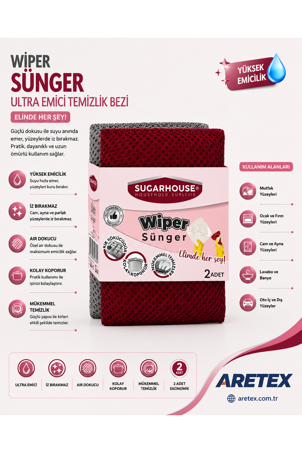 Sugar House Wiper Sünger 2 Li
