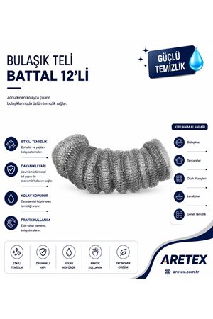 Endüstriyel Bulaşık Süngeri Renkli 12Li