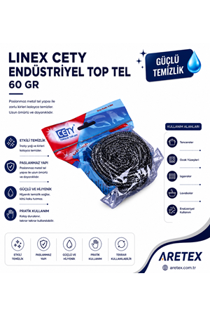 Linex Cety Endüstriyel Top Tel / Bulaşik Teli 60 Gr