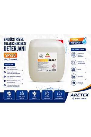 SP920 Supta Endüstriyel Bulaşık Makine Deterjanı 20 LT