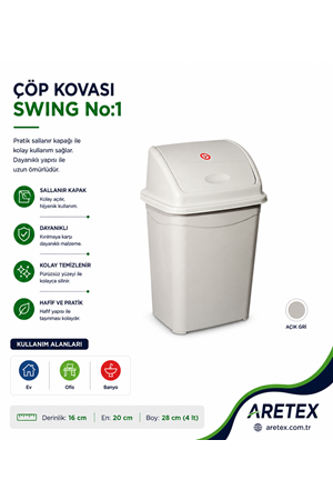 Swing Çöp Kovası No:1 4 LT