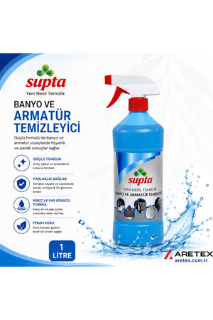 SP700 Supta Mavi Su Banyo Armatür Kireç Çözücü 1 Litre