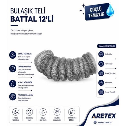 Endüstriyel Bulaşık Süngeri Renkli 12 Li