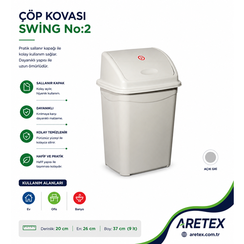 Swing Çöp Kovası No:2 9 LT