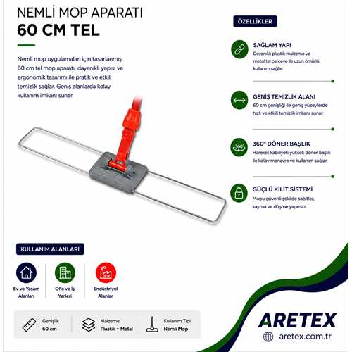 Nemli Mop Aparatı 60 Cm Tel