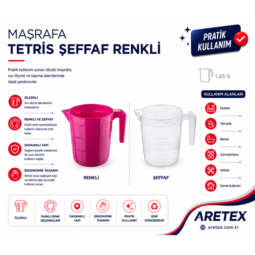 Maşrafa Tetris Şeffaf & Renkli