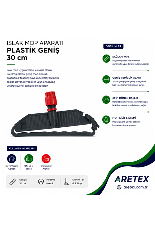 Islak Mop Aparatı Plastik Geniş 30 Cm