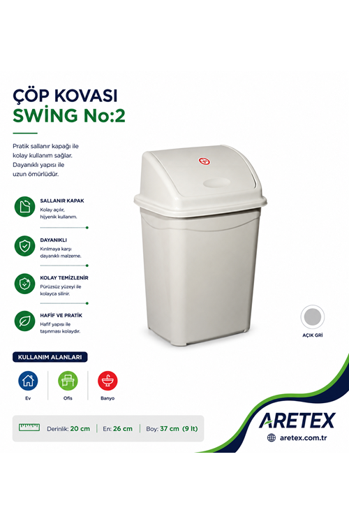 Swing Çöp Kovası No:2 9 LT