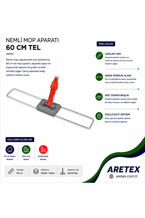 Nemli Mop Aparatı 60 Cm Tel