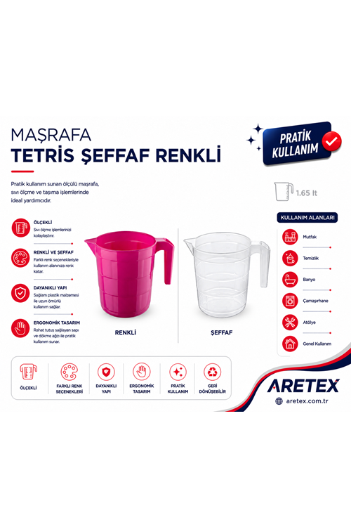 Maşrafa Tetris Şeffaf & Renkli