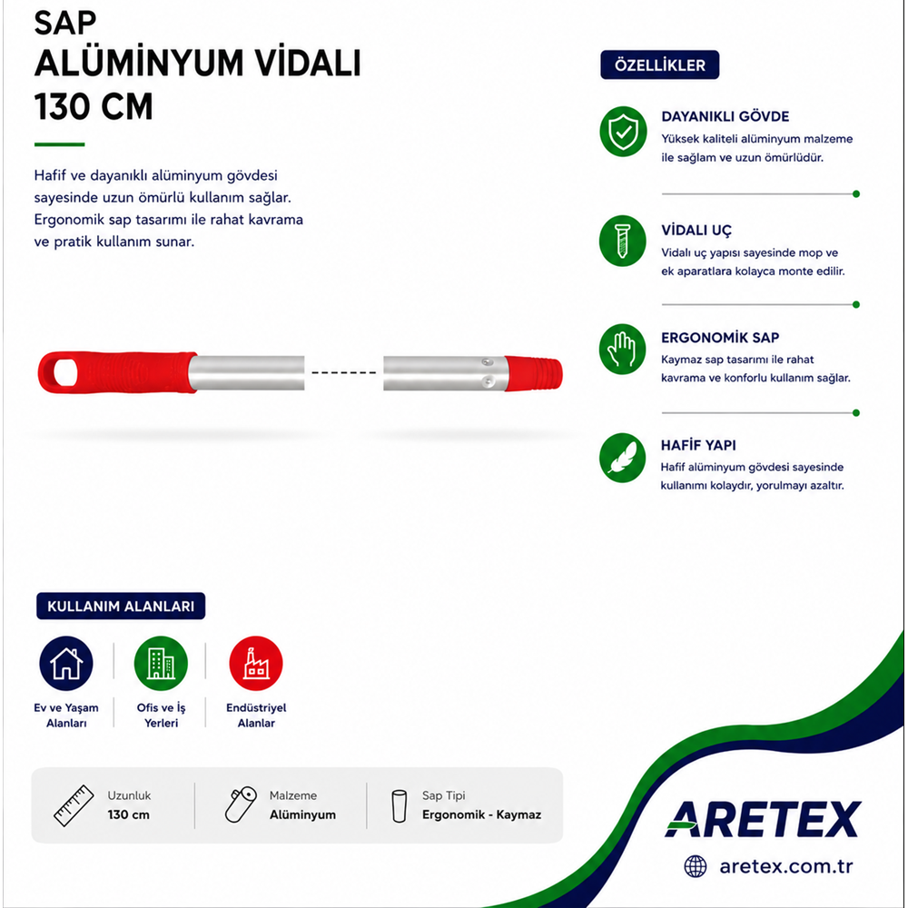 Sap Alüminyum Pasolu 130 Cm