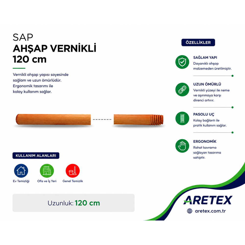 Sap Ahşap 120 Cm