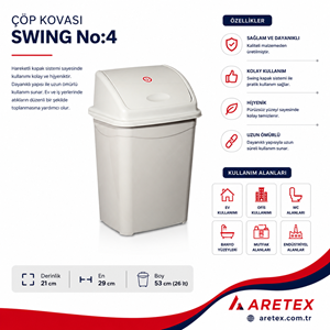 Swing Çöp Kovası No:4 26 LT