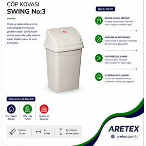Swing Çöp Kovası No:3 16 LT