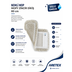 Nemli Mop Cety Zincir Dikiş 60 Cm