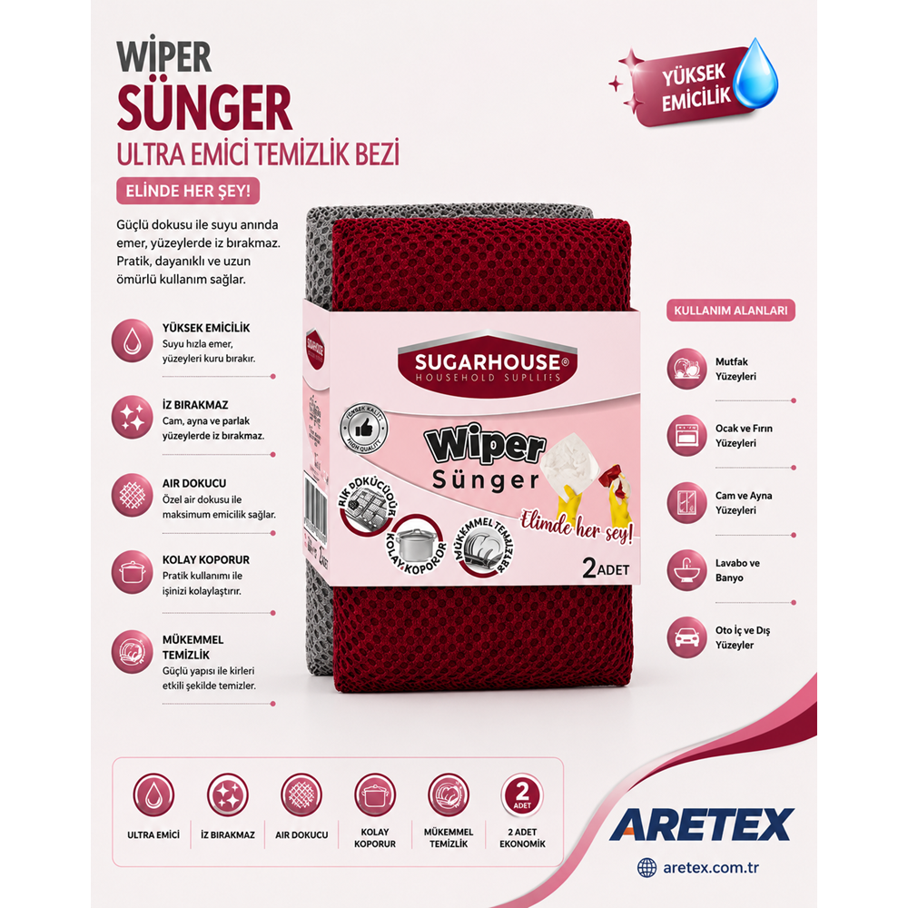 Sugar House Wiper Sünger 2 Li